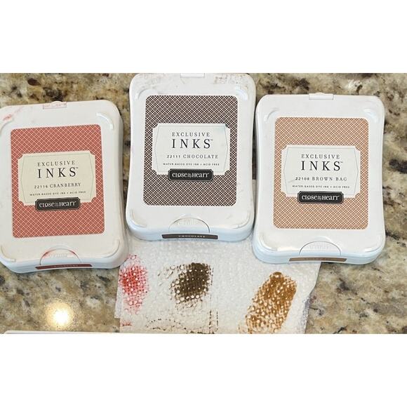 Close to My Heart Lot 5 Rubber Stamp Ink Swivel Lid Pads Scrubber Stamp J220 - Picture 5 of 5